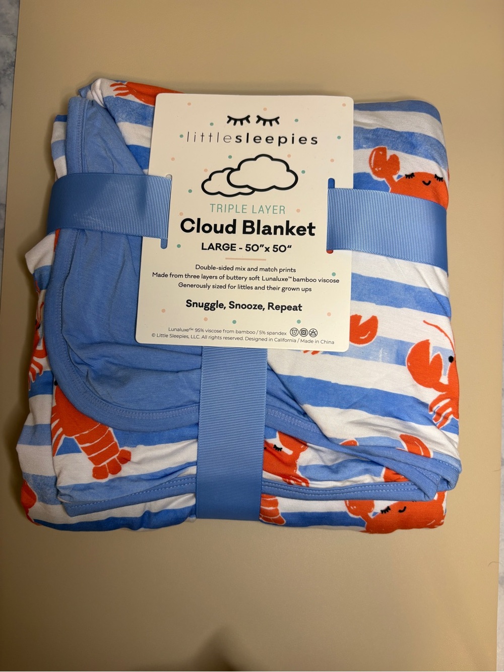 Little Sleepies Cloud Blanket NWT
